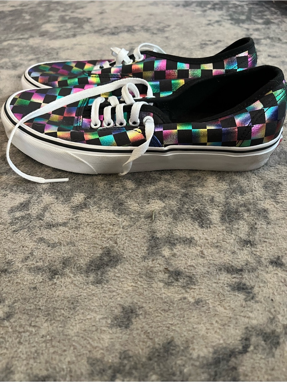 Vans Women’s 9 Checkerboard Iridescent Low-Top Sneakers - Picture 7 of 7